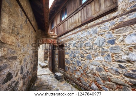 Agios Ioannis St John Lambadistis monastery UNESCO World Heritage Site , Marathasa valley. Royalty-Free Stock Photo #1247840977