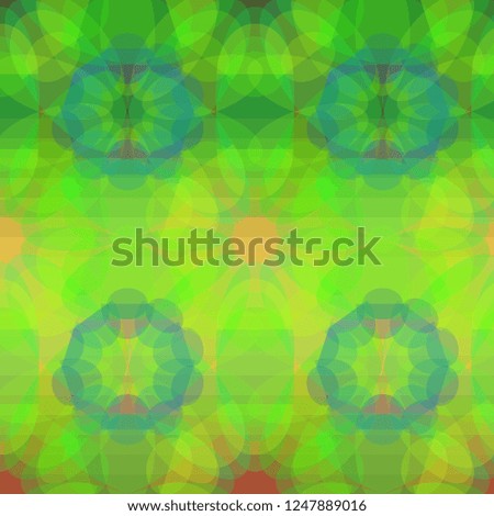Abstract color background, illustration, circles, flowers