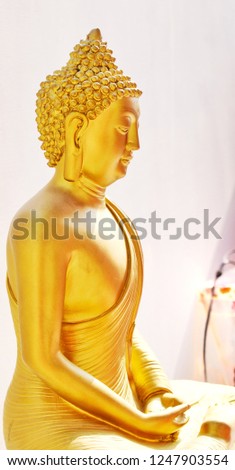 This is a statue of lord buddha .