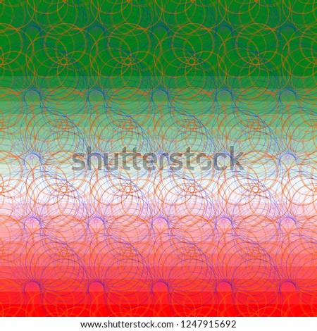 Abstract color background, illustration, lines, circles