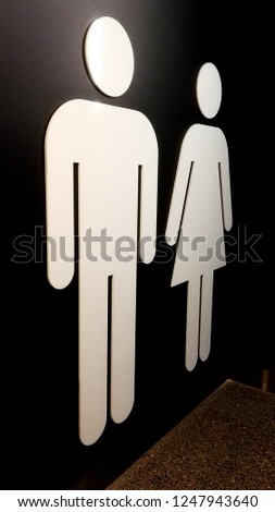 Toilet man and woman sign