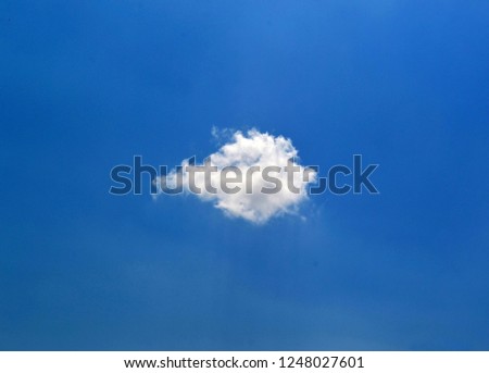 Single cloud in the blue sky 
