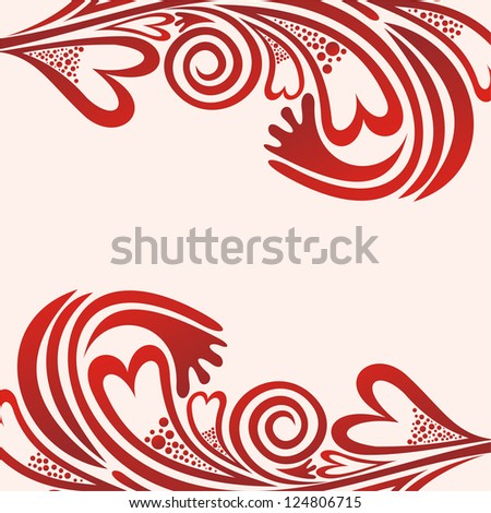 Romantic pattern background vector illustration