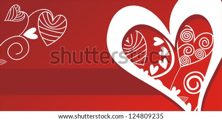 Valentines day card heart romantic pattern vector illustration