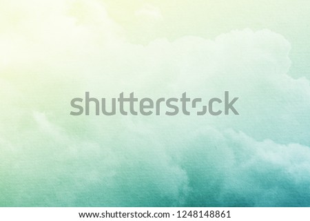 fantasy cloudy sky with pastel gradient color and grunge paper texture , nature abstract background                   