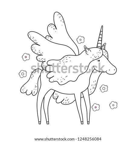 cute fairytale unicorn character