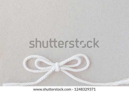 Bow rope on gray background