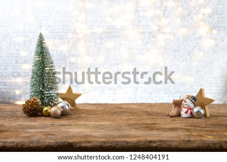 christmas new year  with gift present pine tree background celebrate time of happy special occasion