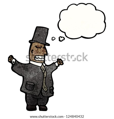 cartoon man in top hat and suit