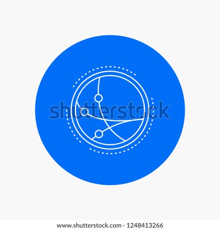 worldwide, communication, connection, internet, network White Line Icon in Circle background. vector icon illustration