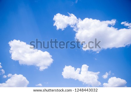 Blue clouds scene