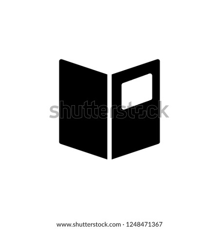 Reading a book, vector icon in solid/glyph style