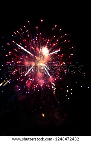 fireworks on black background