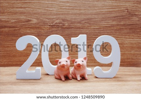 2019 year of pig happy concept happy new year background