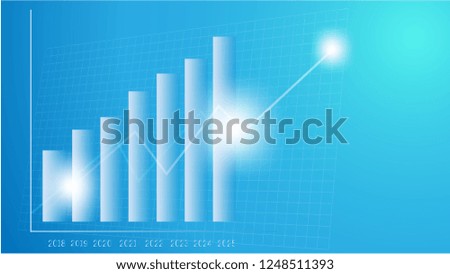 The business chart blue tone for background.