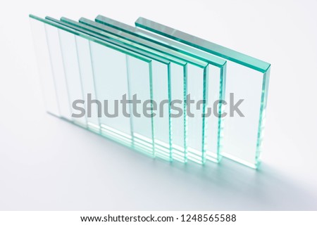 Glass Factory produces a variety of transparent glass thicknesses. Royalty-Free Stock Photo #1248565588