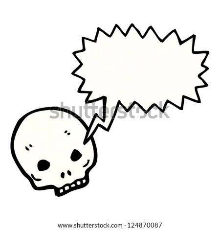cartoon talking skull