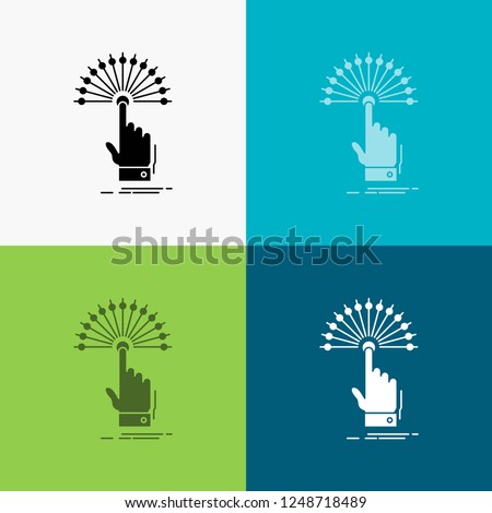 reach, Touch, destination, digital, analytic Icon Over Various Background. glyph style design, designed for web and app. Eps 10 vector illustration