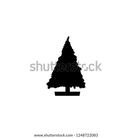 fir tree vector icon. fir tree sign on white background. fir tree icon for web and app