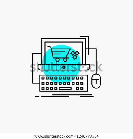 Cart, online, shop, store, game Line Icon