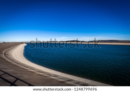 Photo of the upper water reservoire Dlouhe Strane in the Jeseniky mountains in Czech Republic
