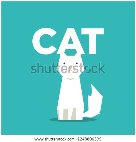 Cute Cat Typography For Title