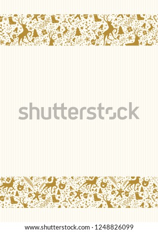 Concept of Christmas card with oraments - template of a card. Vector.