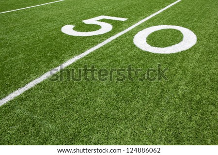 Fifty Yard Line of a Football Field with room for copy