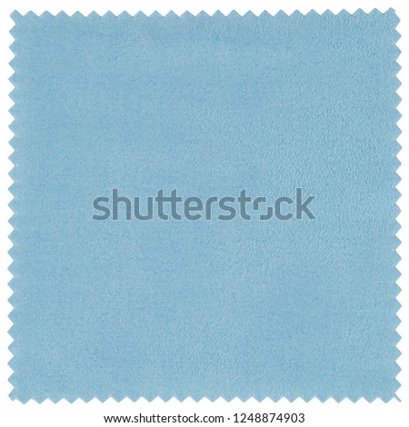 Isolated Blue Square Cloth with Jagged Edges for Glass or Screen Cleaning on White Background Royalty-Free Stock Photo #1248874903