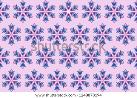 Colorful seamless geometric floral repeating tile pattern
