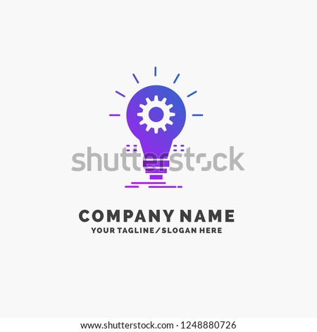 Bulb, develop, idea, innovation, light Purple Business Logo Template. Place for Tagline.