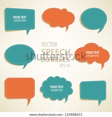 vector speech bubbles background for your design