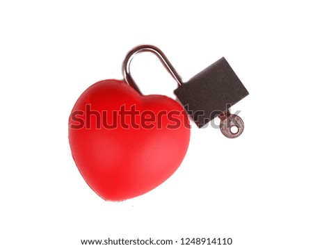 heart and open lock