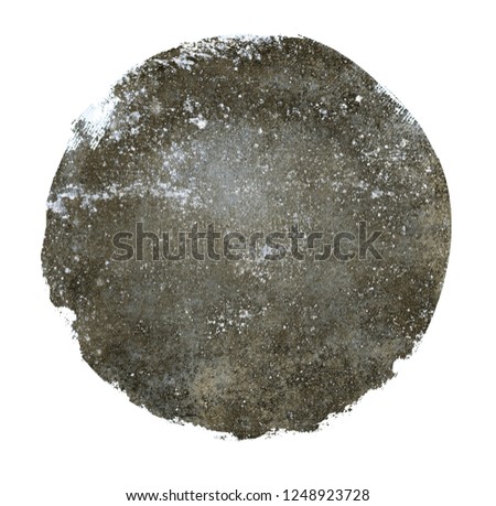 Watercolor galaxy background isolated on white. Circle
