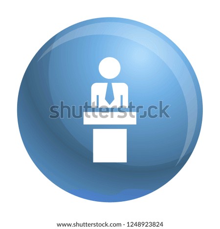 Political candidate icon. Simple illustration of political candidate vector icon for web design isolated on white background