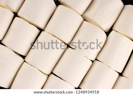 Food marshmallows background closeup