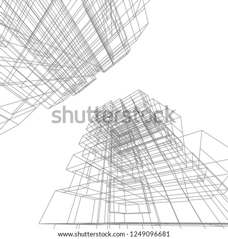 Abstract 3d architecture