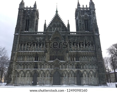 Gothic cathedral, Nidarosdomen in Norway