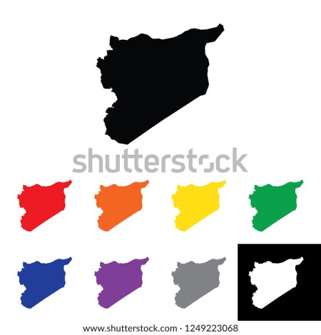 A Country Shape Illustration of Syria
