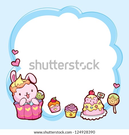 Bunny - cupcake frame