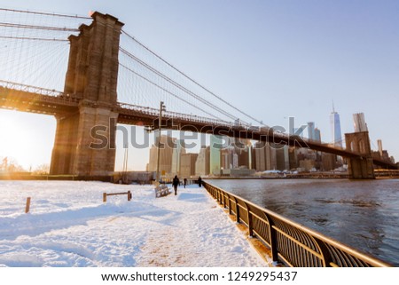 Brooklyn Bridge Park in the Snow