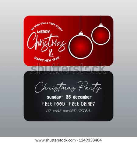 Christmas Red and Black Banner template