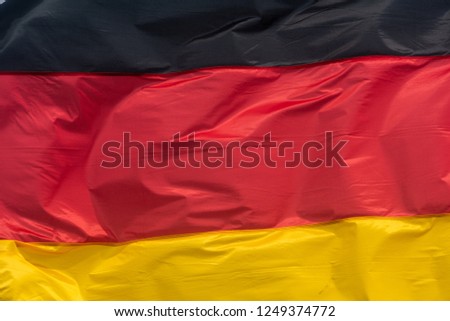 German flag black red yellow moving