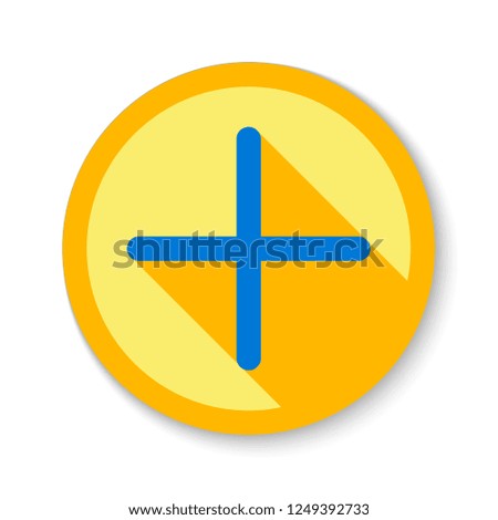editable vector add notification icon for internet, website, smartphone, startup background. Flat color. Modern concept. 