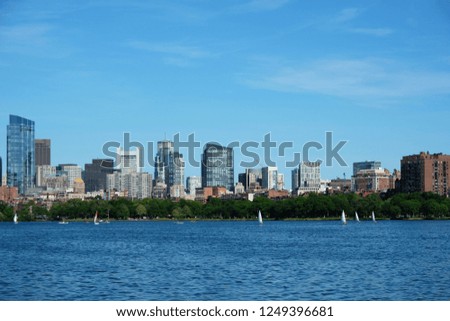 Boston Skyline in summer time