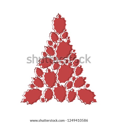 Sketch of an abstract christmas tree. Vector illustration design