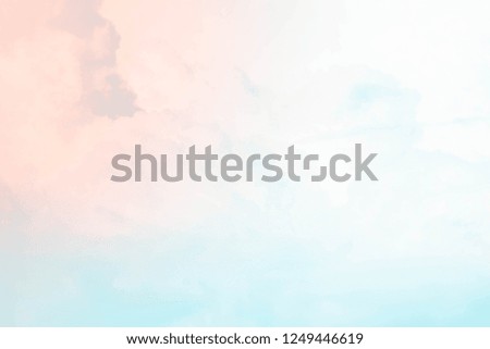 soft orange and soft blue of Pastel cloud background colorful art wallpaper