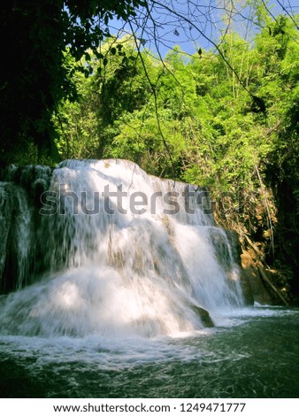 Waterfall in Thailand Kanchanaburi
