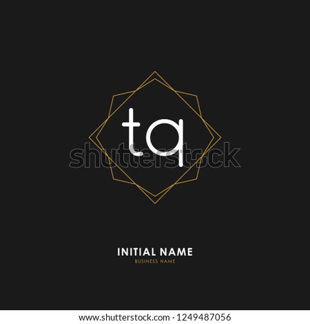 T Q TQ Initial logo letter with minimalist concept. Vector with scandinavian style logo.