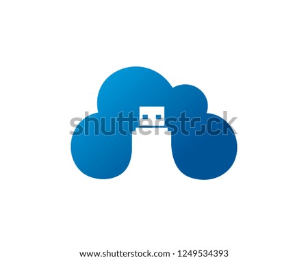 Cloud Disk Logo Template Design Vector, Emblem, Concept Design, Creative Symbol, Icon